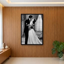 Quadro Decorativo Clark Gable e Vivien Leigh | ...E o Vento Levou