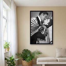 Quadro Decorativo Clark Gable e Vivien Leigh