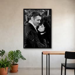 Quadro Decorativo Clark Gable e Vivien Leigh - ...E o Vento Levou