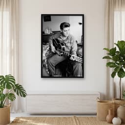 Quadro Decorativo Elvis Presley com Violão