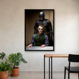 Quadro Decorativo Heath Ledger e Christian Bale