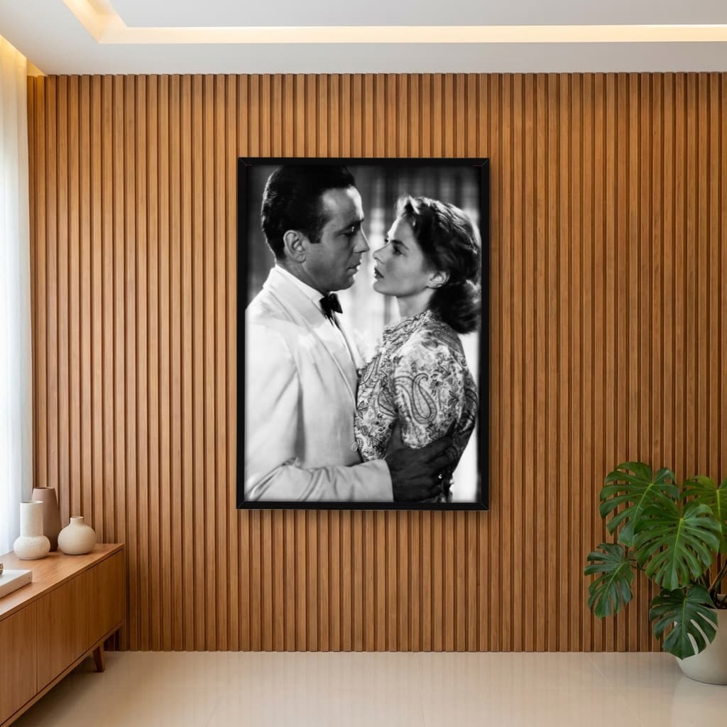 Quadro Decorativo Casablanca - Humphrey Bogart e Ingrid Bergman