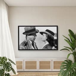 Quadro Decorativo Humphrey Bogart e Ingrid Bergman - Casablanca