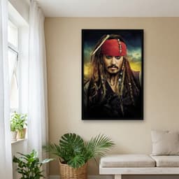 Quadro Decorativo Johnny Depp - Capitão Jack Sparrow
