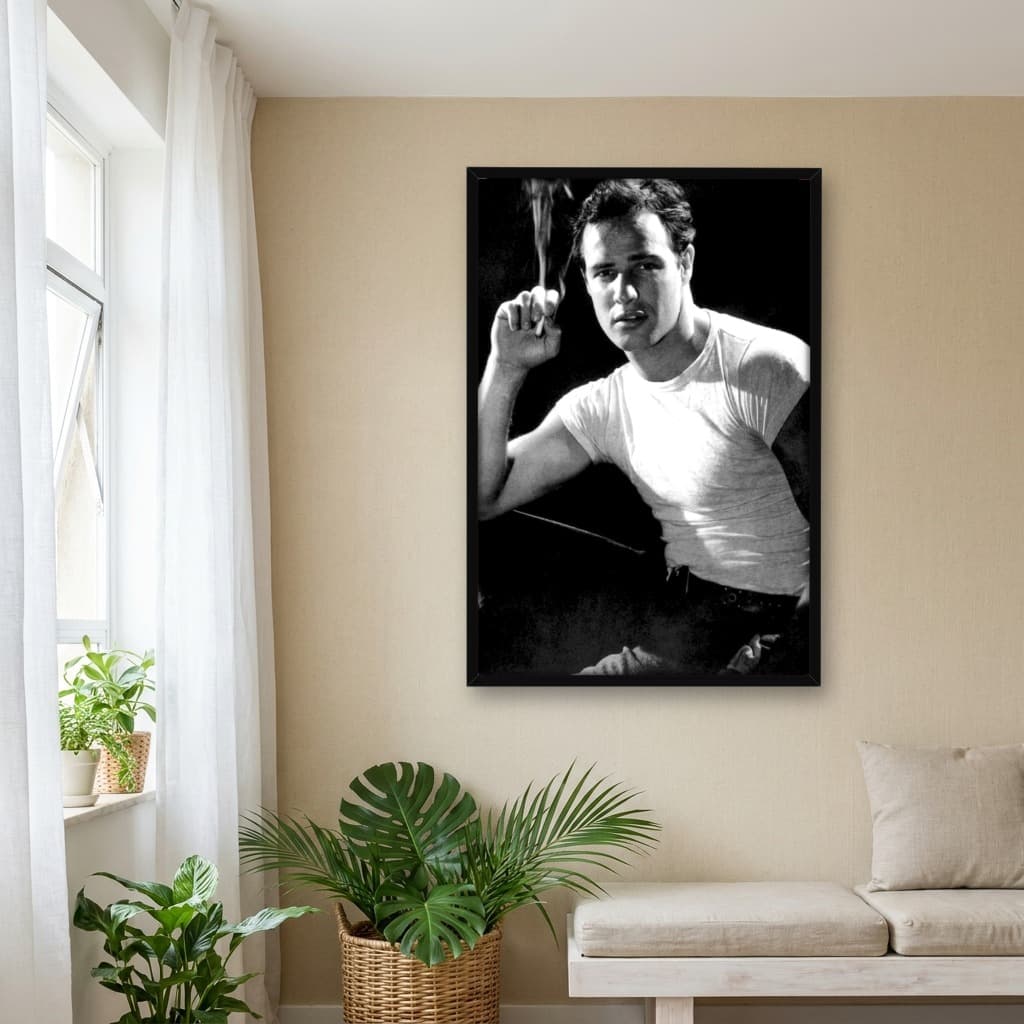 Quadro Decorativo Marlon Brando - Fumando