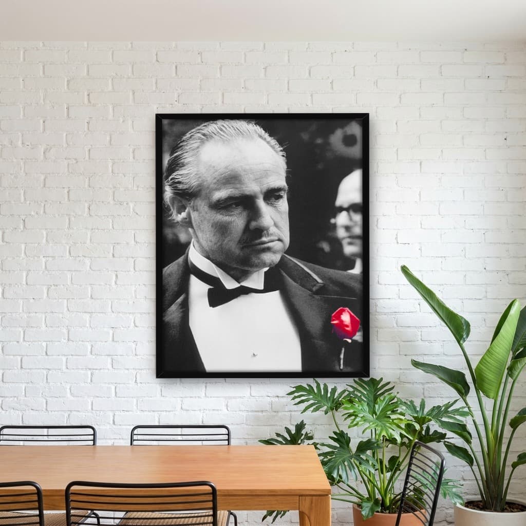 Quadro Decorativo Marlon Brando - Rosa Vermelha
