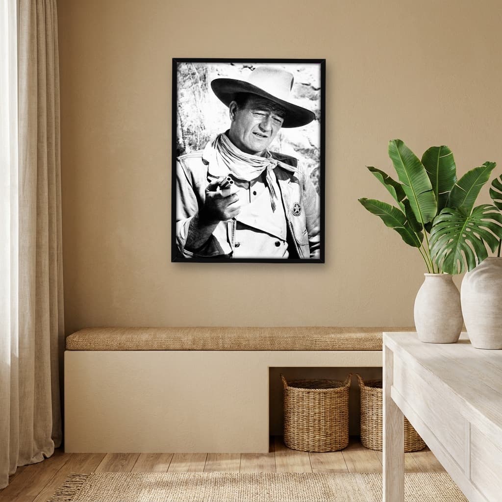 Quadro Decorativo John Wayne com Chapéu