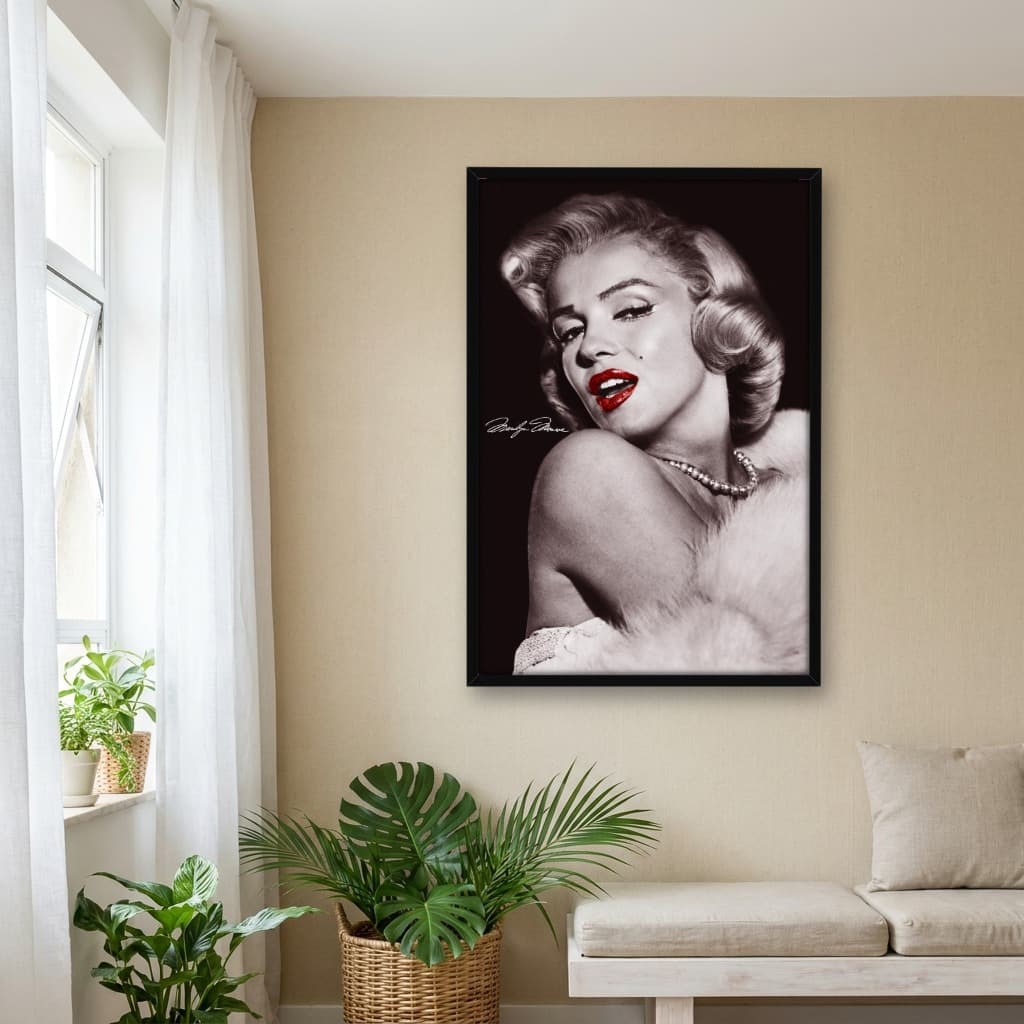 Quadro Decorativo Marilyn Monroe com Assinatura