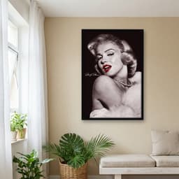 Quadro Decorativo Marilyn Monroe com Assinatura