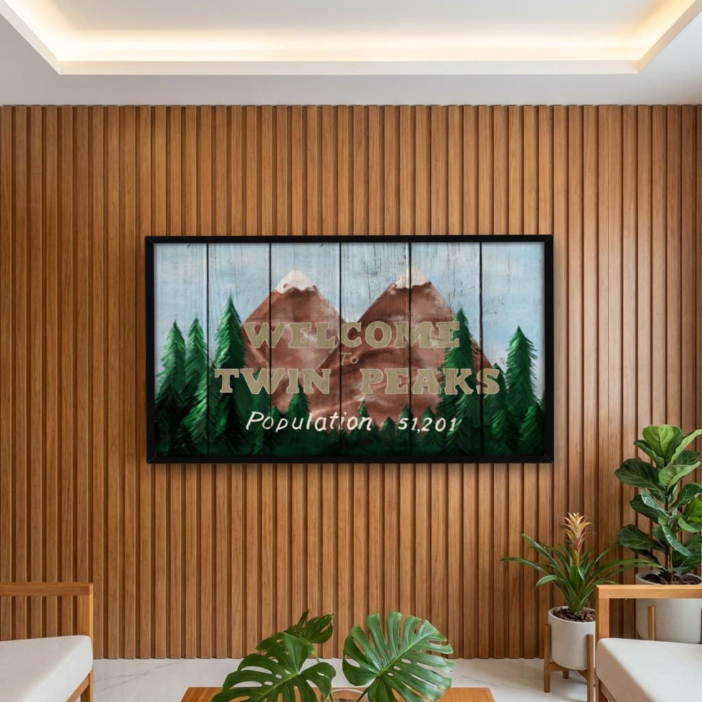 Quadro Decorativo Wellcome Twin Peaks - Placa de Estrada