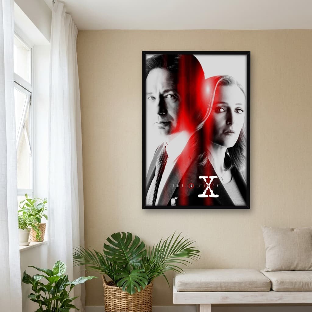 Quadro Decorativo Arquivo X - Mulder e Scully