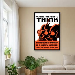 Quadro Decorativo Futurama: You're Not Paid to Think
