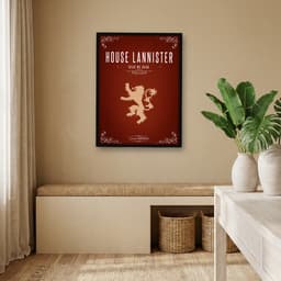 Quadro Decorativo Game Of Thrones: House Lannister
