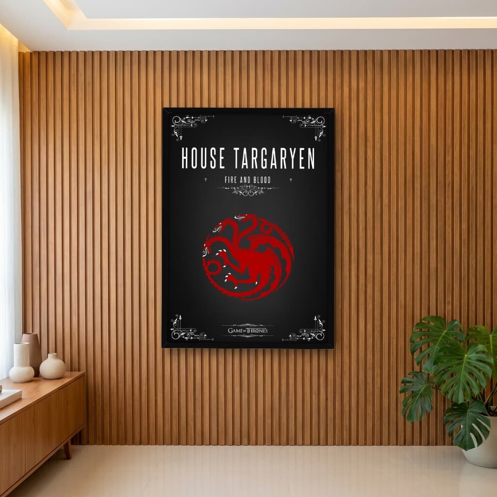 Quadro Decorativo Game Of Thrones: House Targaryen