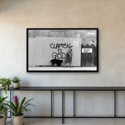 Quadro Decorativo Eric Clapton Is God - Foto Classica Rock