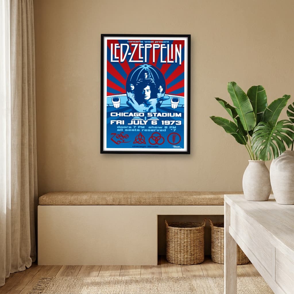 Quadro Decorativo Led Zeppelin - Chicago Stadium 1973