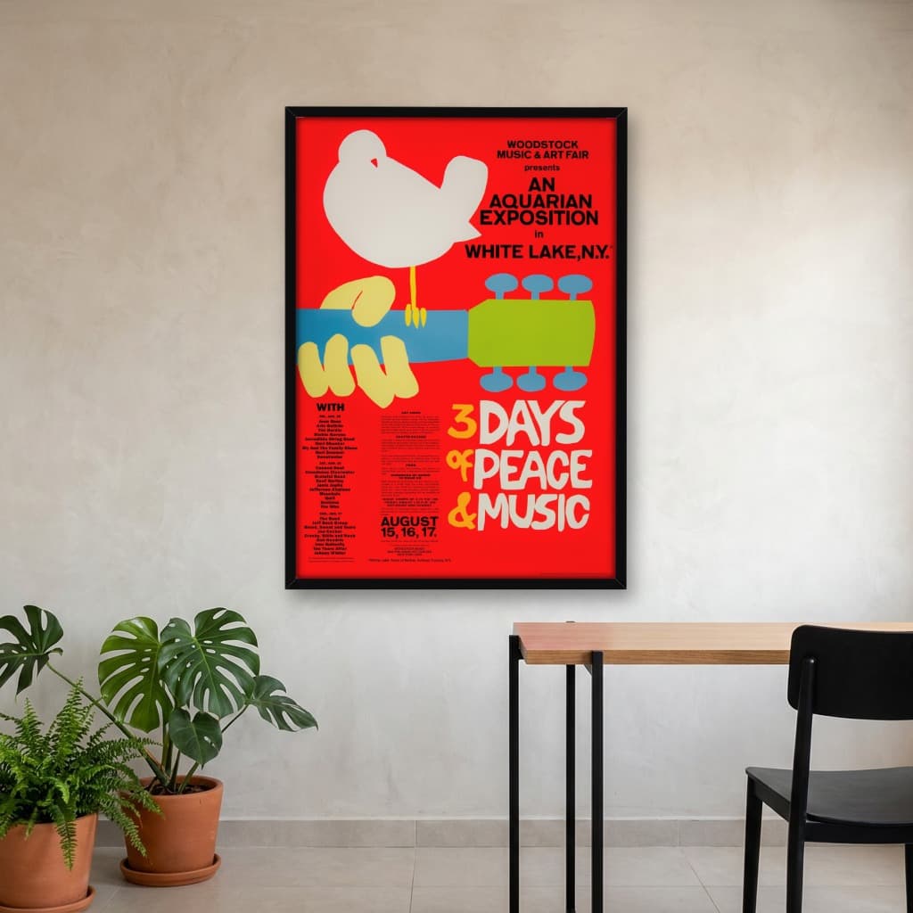 Quadro Decorativo Festival de Woodstock 69
