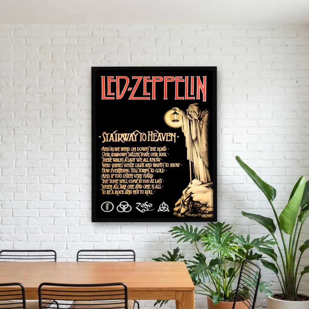 Quadro Decorativo Led Zeppelin - Stairway To Heaven