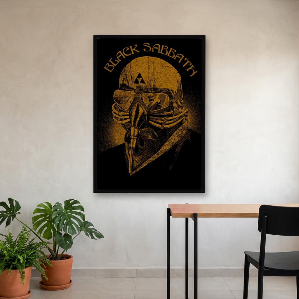 Quadro Decorativo Black Sabbath US Tour 78 Máscara