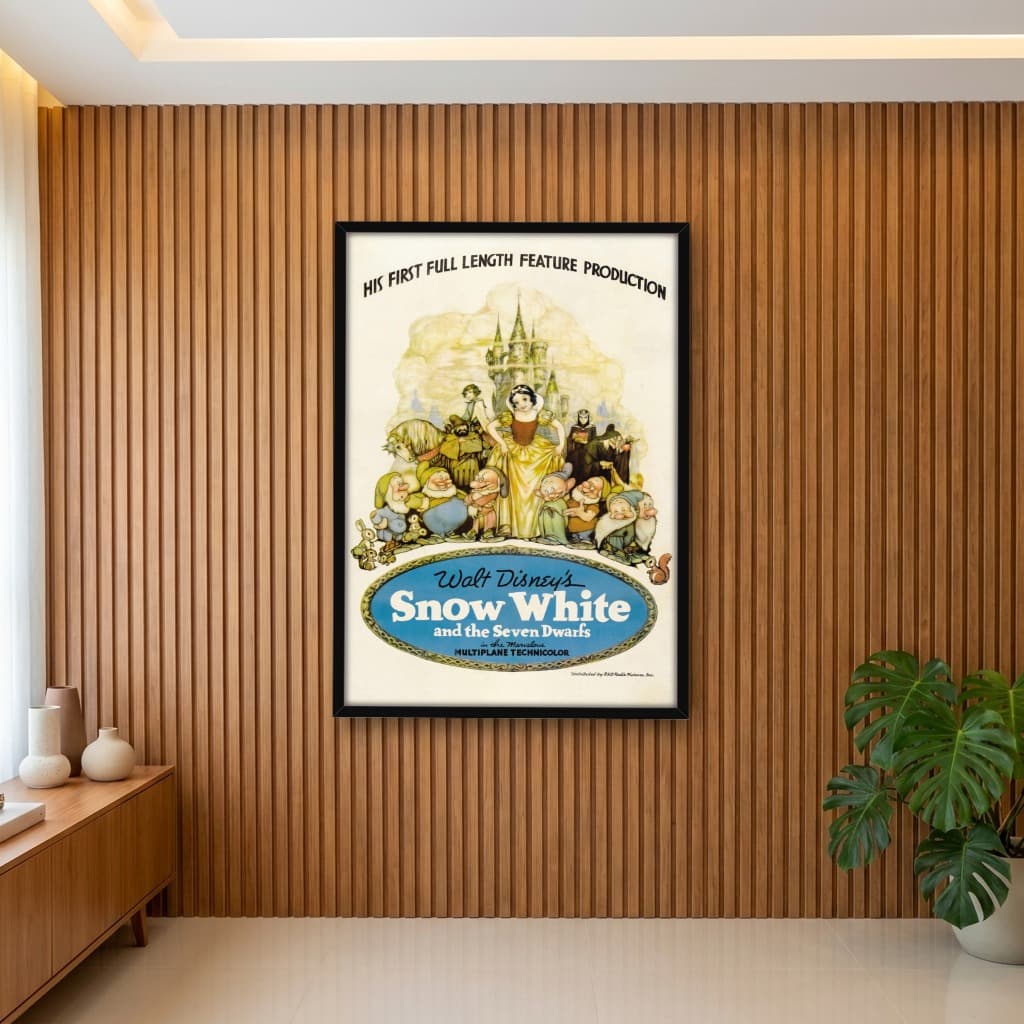 Quadro Decorativo Branca de Neve e os Sete Anões