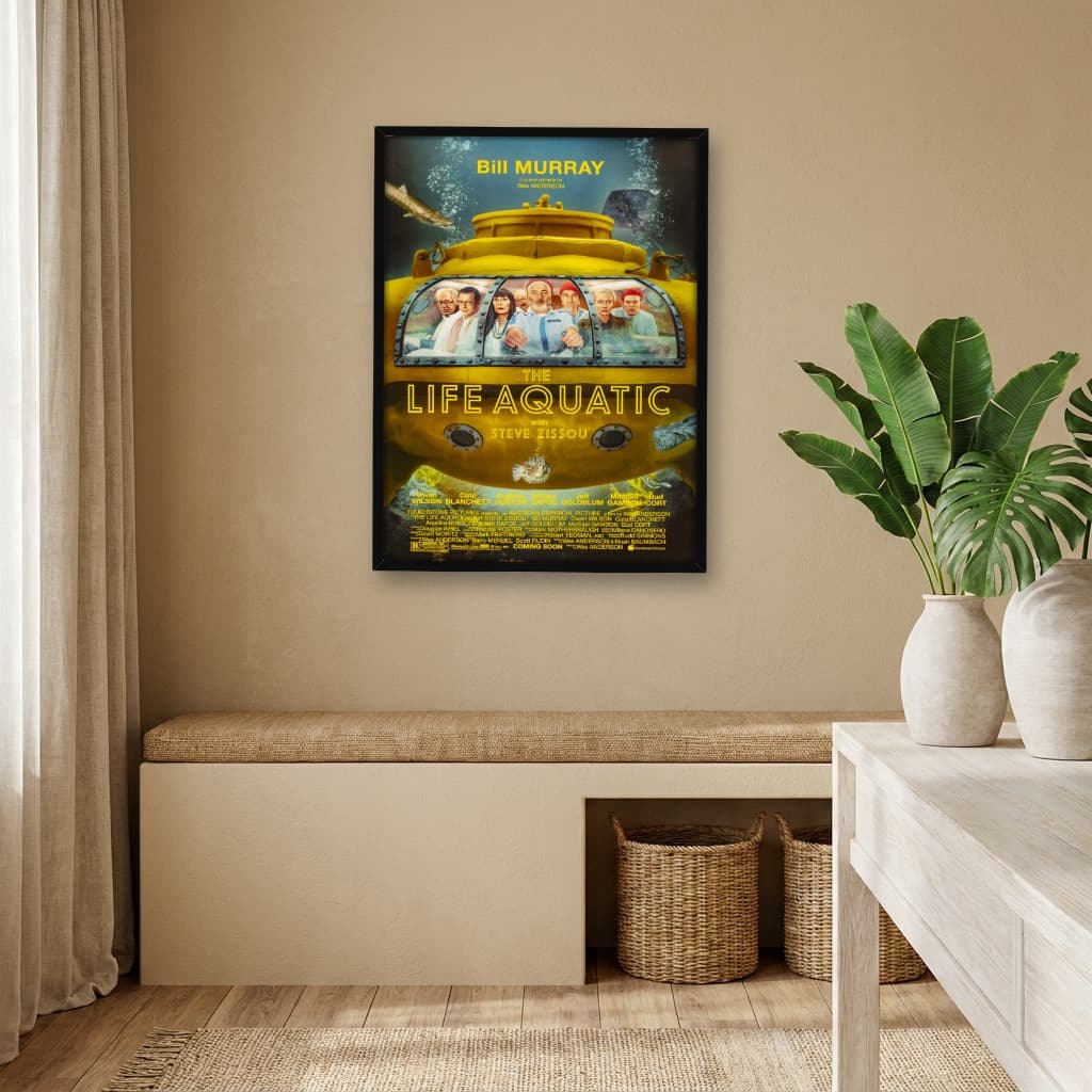 Quadro Decorativo A Vida Marinha com Steve Zissou