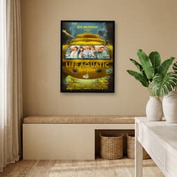 Quadro Decorativo A Vida Marinha com Steve Zissou