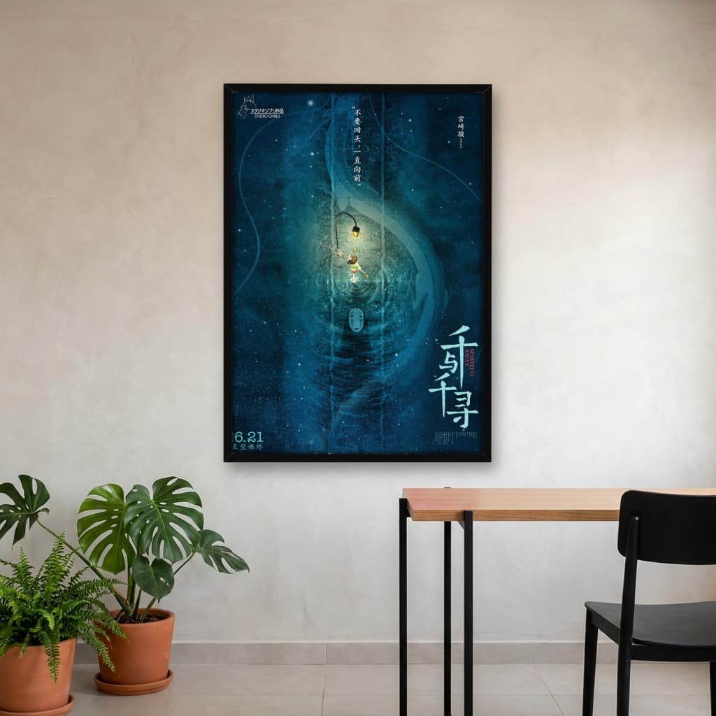 Quadro Decorativo A Viagem de Chihiro vs Chinês