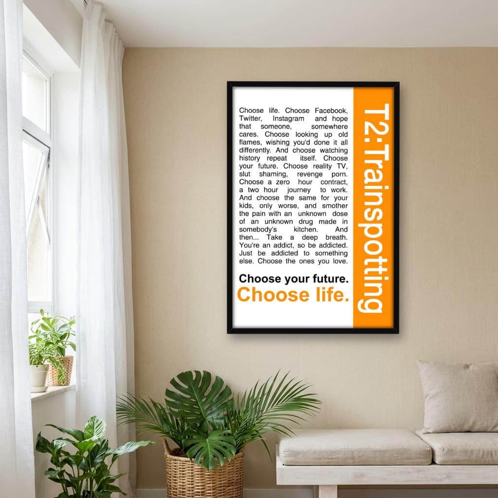 Quadro Decorativo T2 Trainspotting - Frases