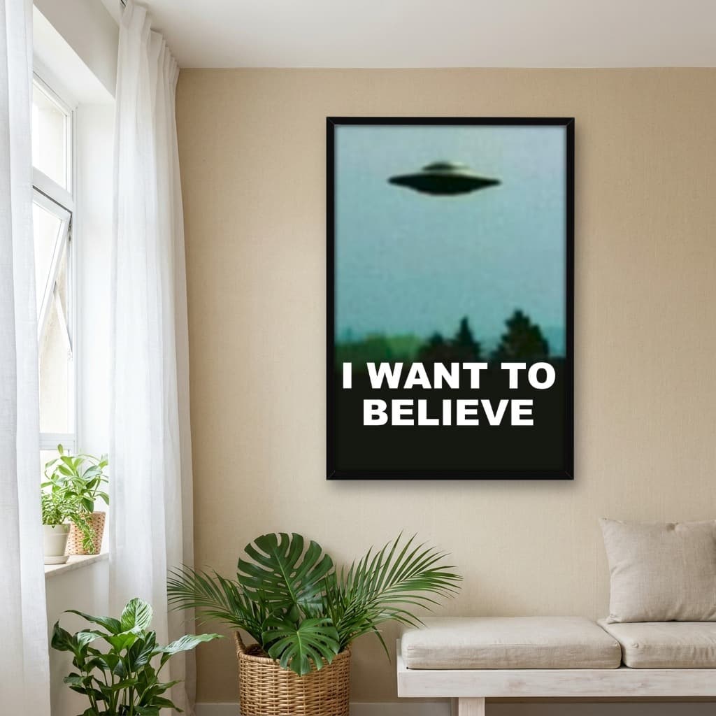 Quadro Decorativo I Want to Believe - Arquivo X