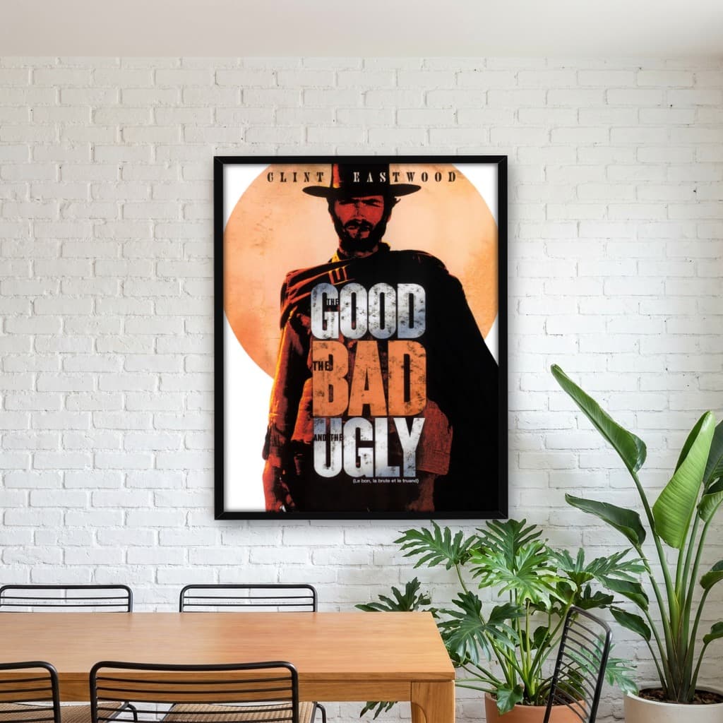 Quadro Decorativo Três Homens em Conflito - Clint Eastwood