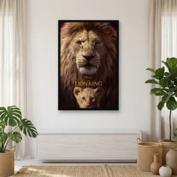 Quadro Decorativo O Rei Leão - Mufasa e Simba