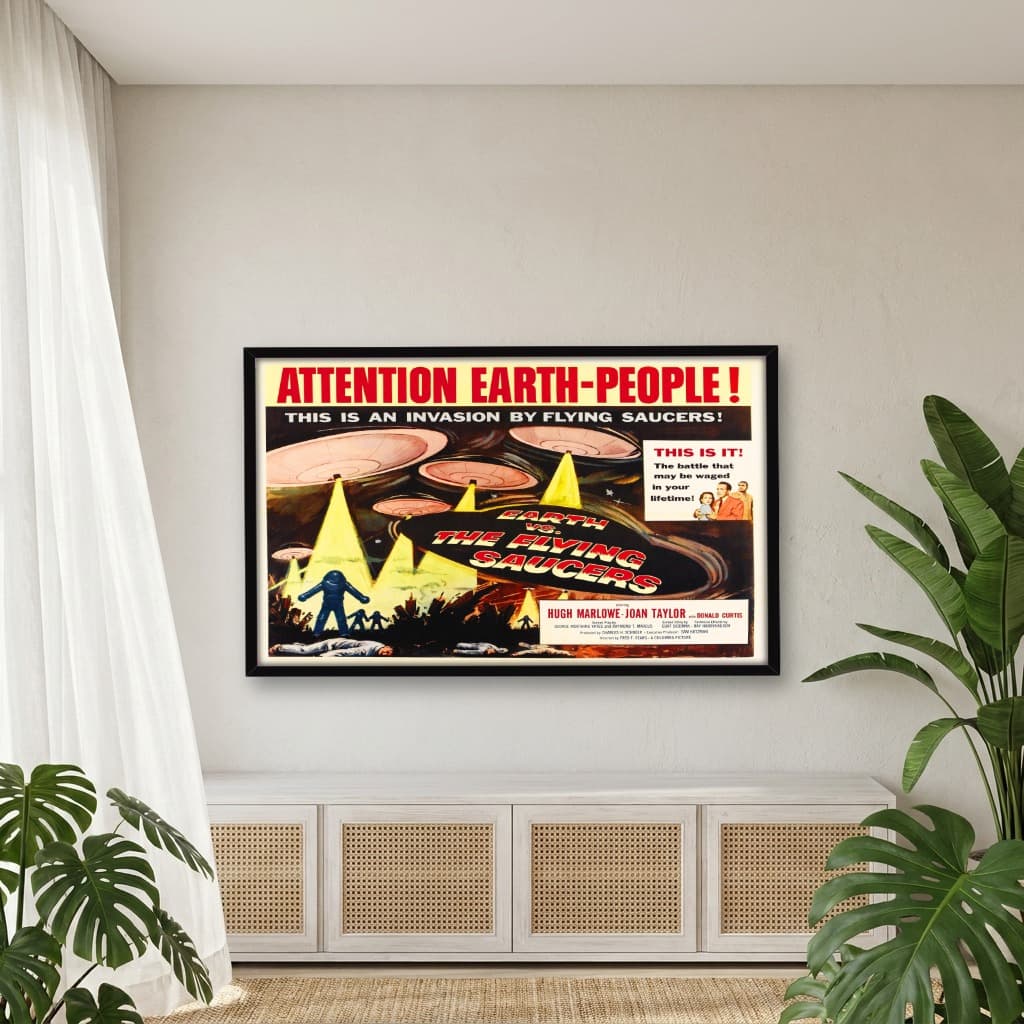 Quadro Decorativo Invasão de Discos Voadores