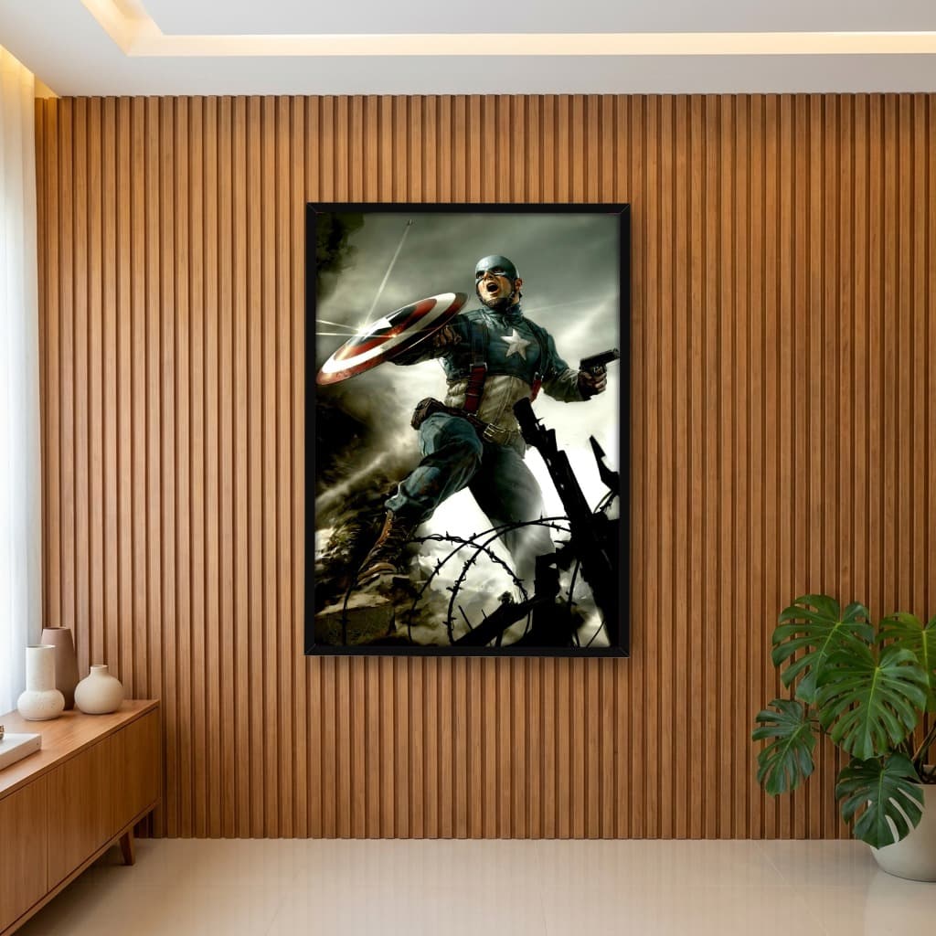 Quadro Decorativo Capitão América: O Primeiro Vingador - Arte