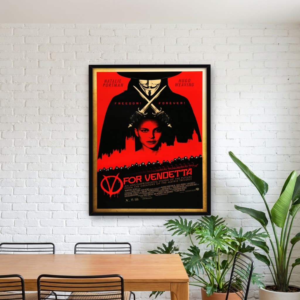 Quadro Decorativo V de Vingança - opção 4