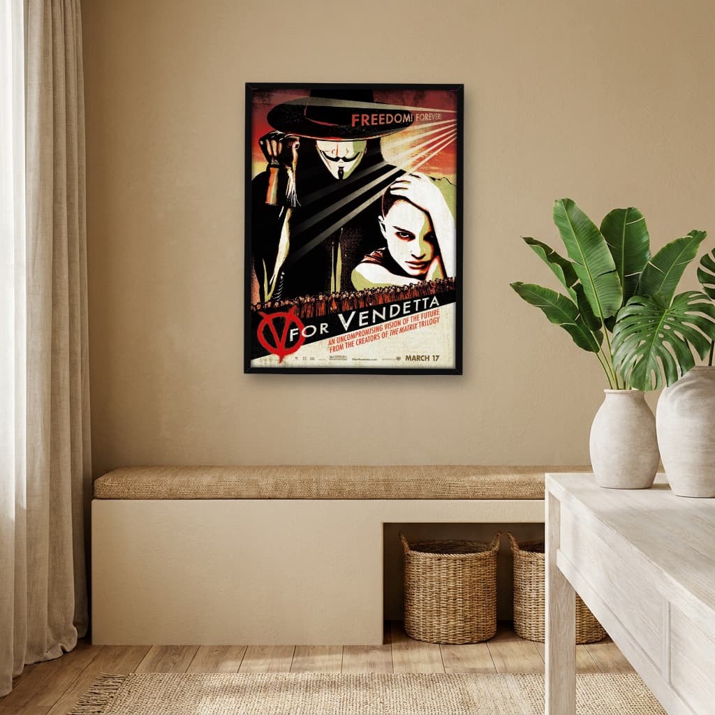 Quadro Decorativo V de Vingança - opção 3