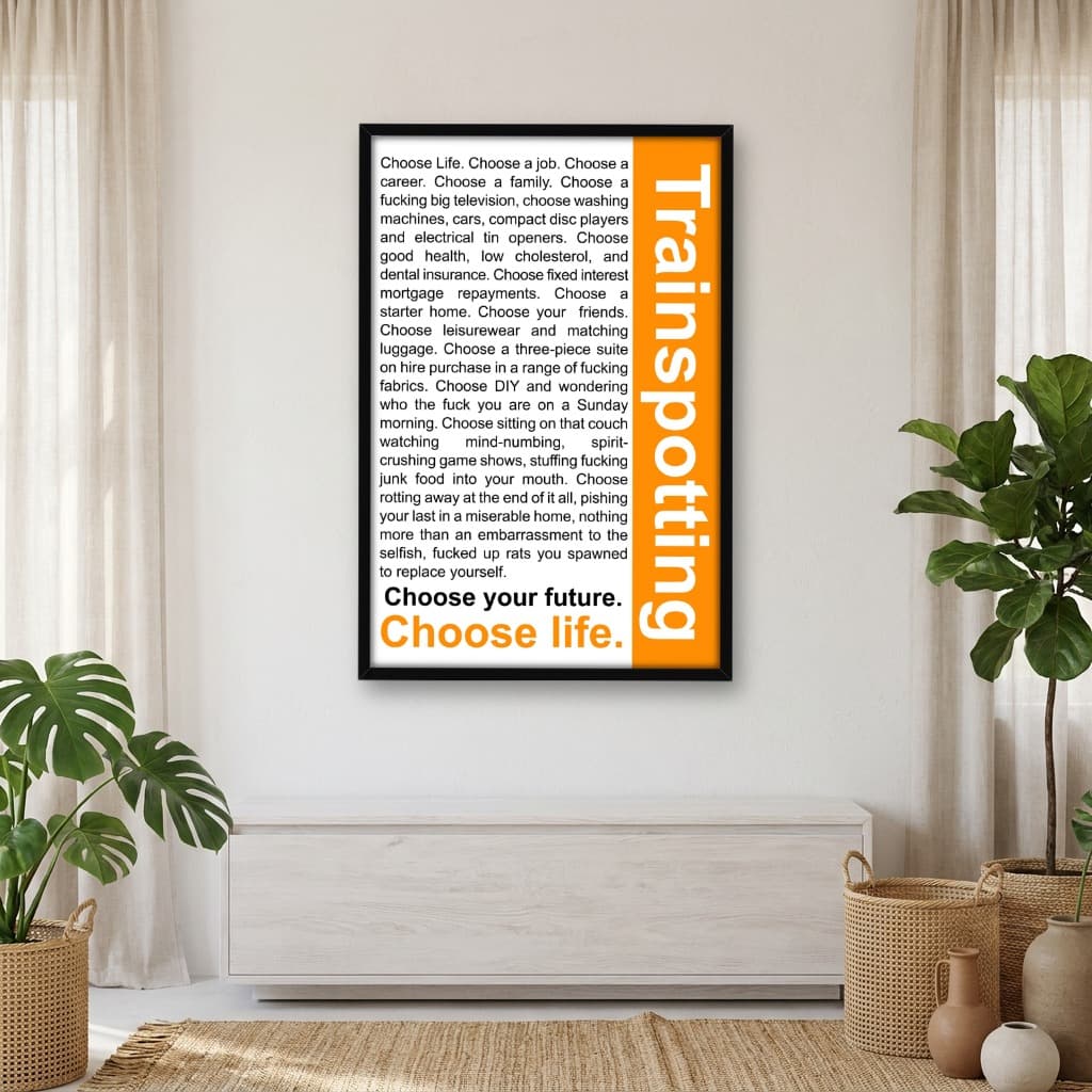 Quadro Decorativo Trainspotting - Sem Limites