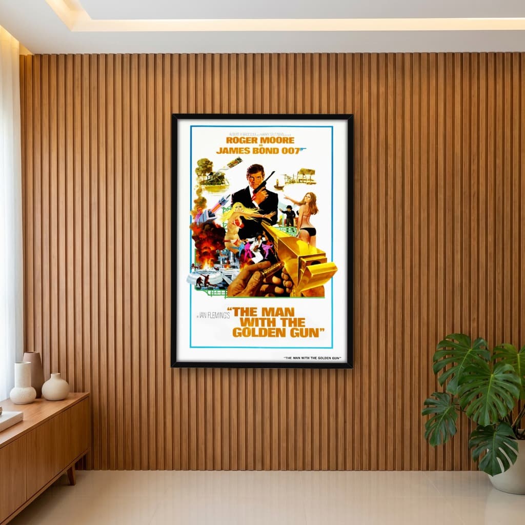 Quadro Decorativo Contra o Homem com a Pistola de Ouro - 007