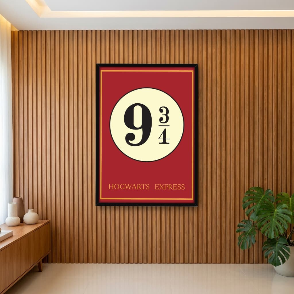 Quadro Decorativo Harry Potter Plataforma 9 3/4