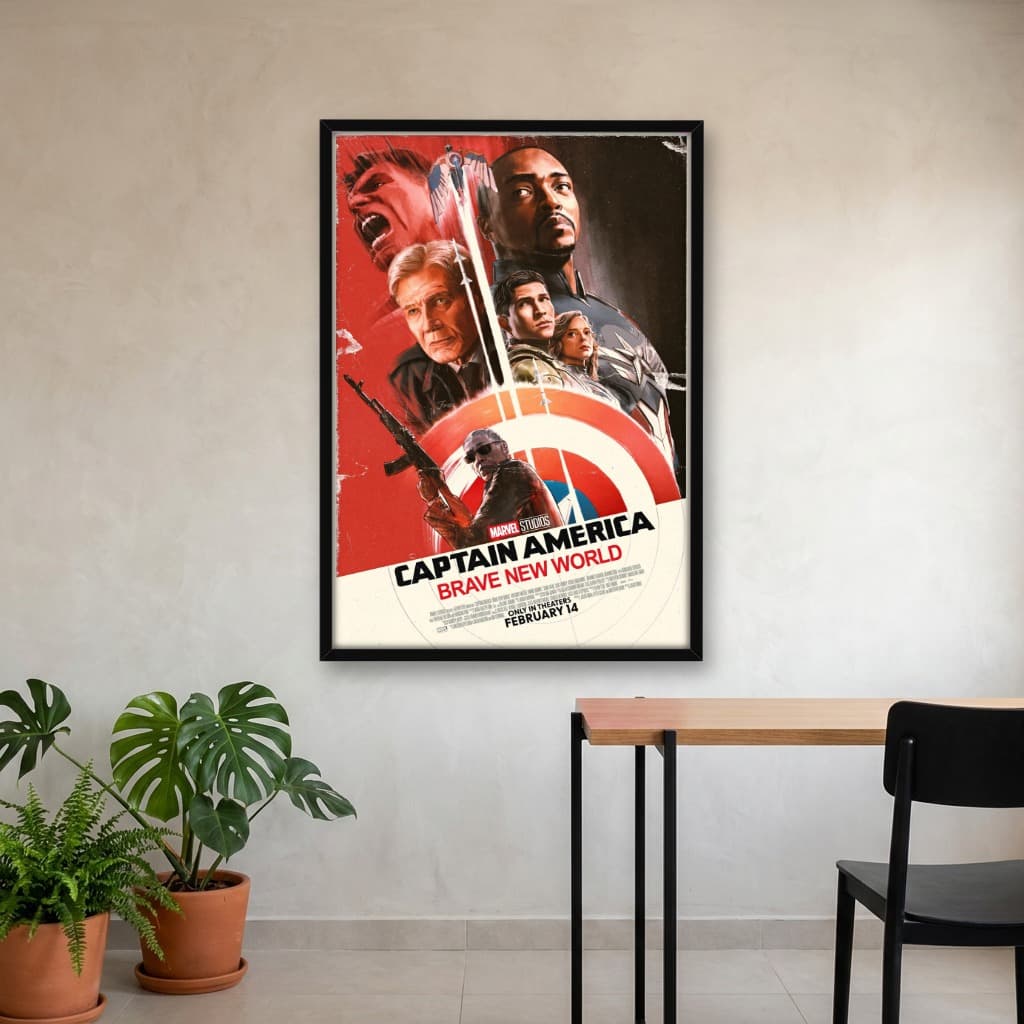 Quadro Decorativo Capitão América Admirável Mundo Novo