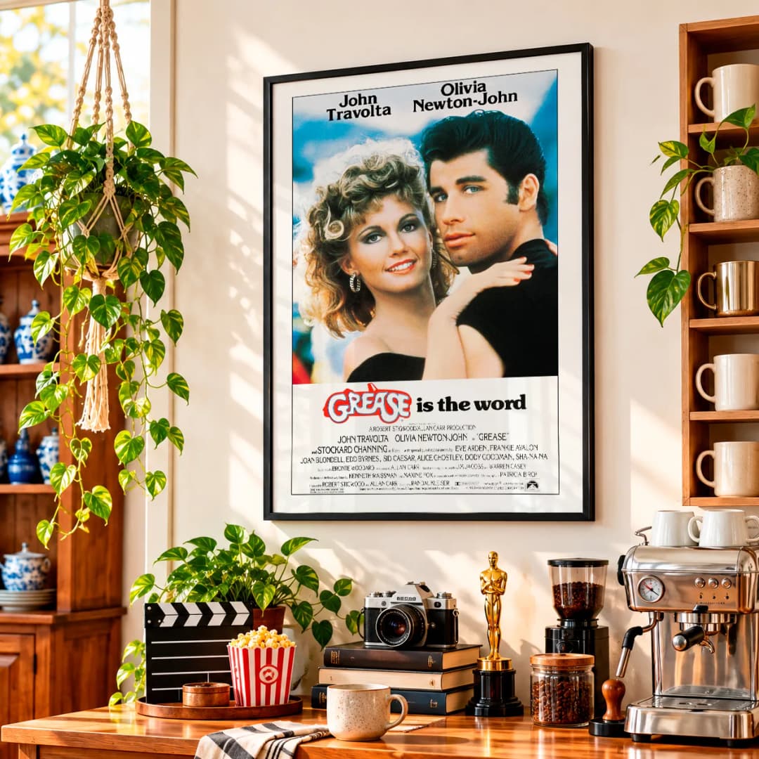 Quadro Decorativo Grease - Nos Tempos da Brilhantina - Clássico