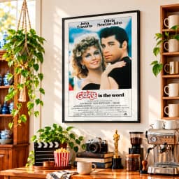 Quadro Decorativo Grease - Nos Tempos da Brilhantina - Clássico