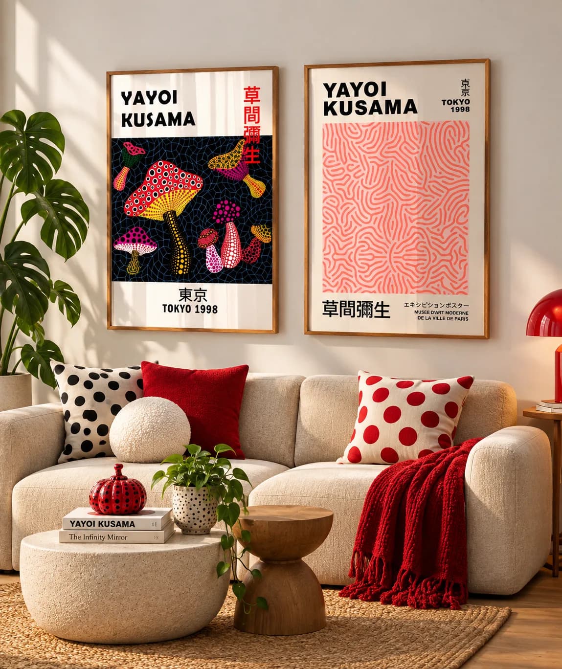 Kit Duo Quadros Decorativos Ma & Line – Yayoi Kusama - Arte Contemporânea