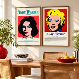 Kit Duo Quadros Decorativos Andy Warhol – Elizabeth Taylor e Marilyn Monroe