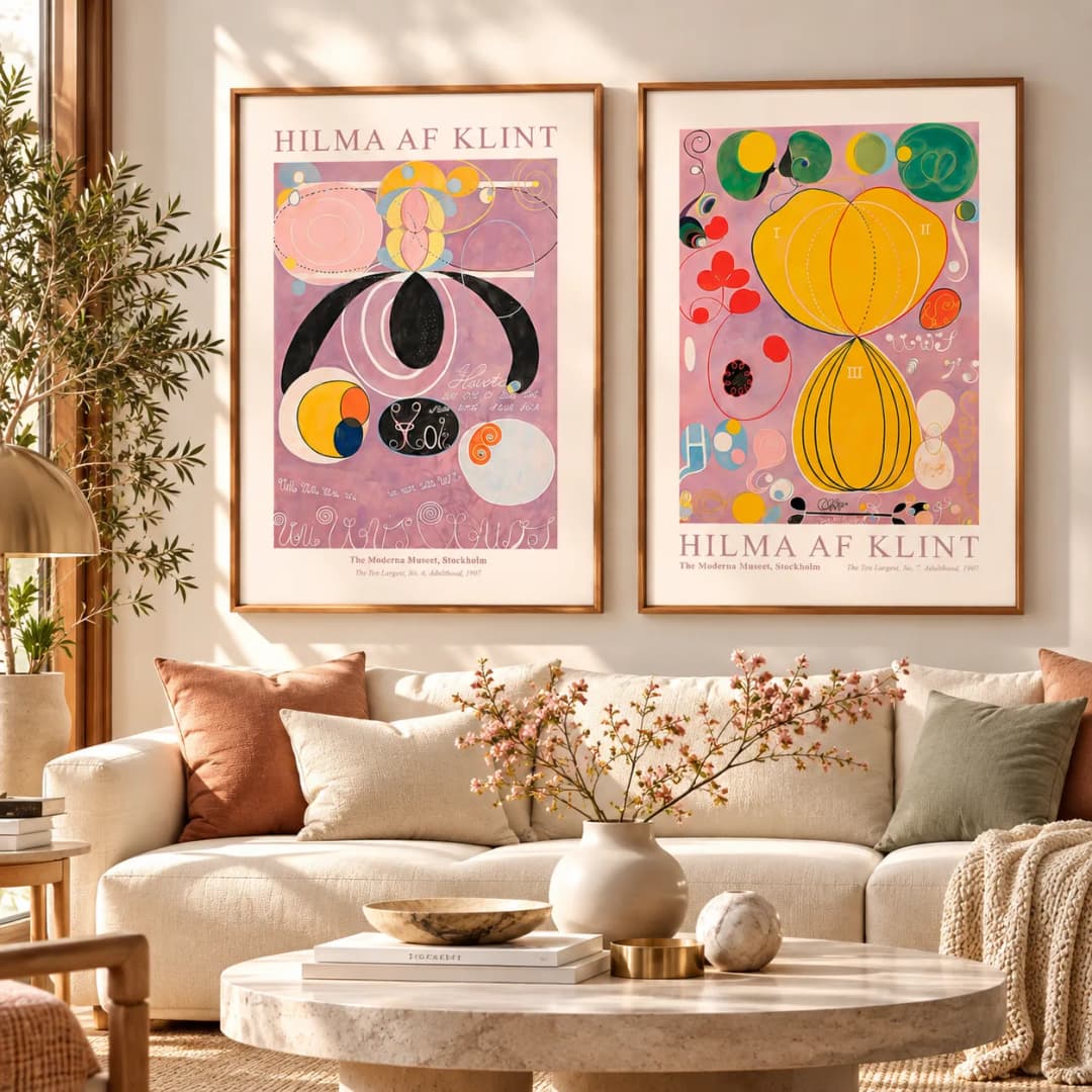 Kit Duo Quadros Decorativos Hilma af Klint – The Ten Largest Nº 6 e Nº 7