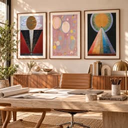 Kit Trio Quadros Decorativos Hilma af Klint – Arte Abstrata