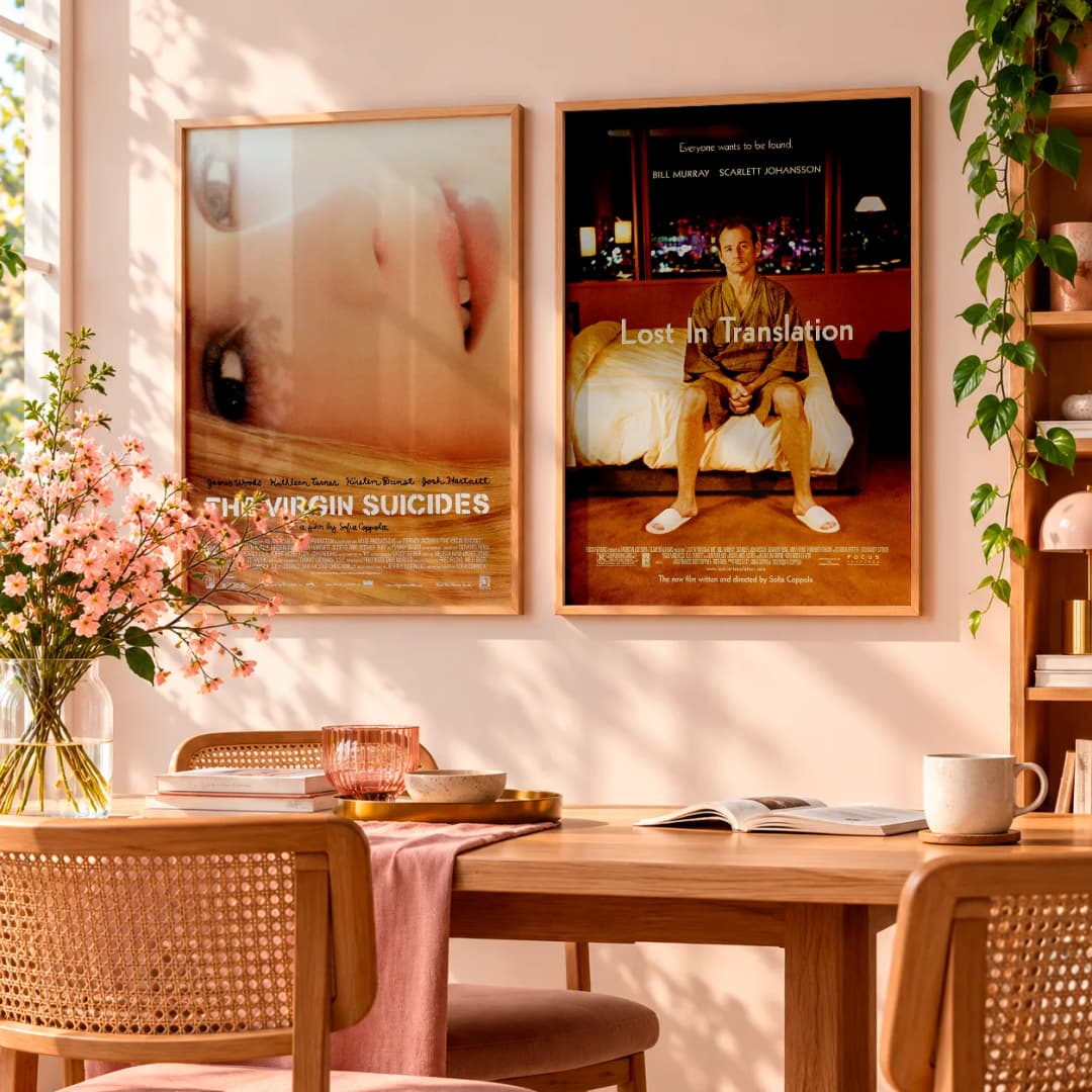Kit Duo Quadros Decorativos Sofia Coppola – As Virgens Suicidas e Desencontros