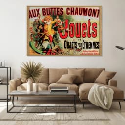 Quadro Decorativo da Série Friends - Aux Buttes Chaumont Jouets et Objets Pour Etrennes