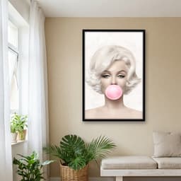 Quadro Decorativo Marilyn Monroe Bola De Chiclete Bubblegum