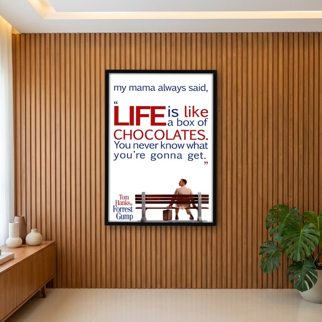 Quadro Decorativo Forrest Gump - Frase