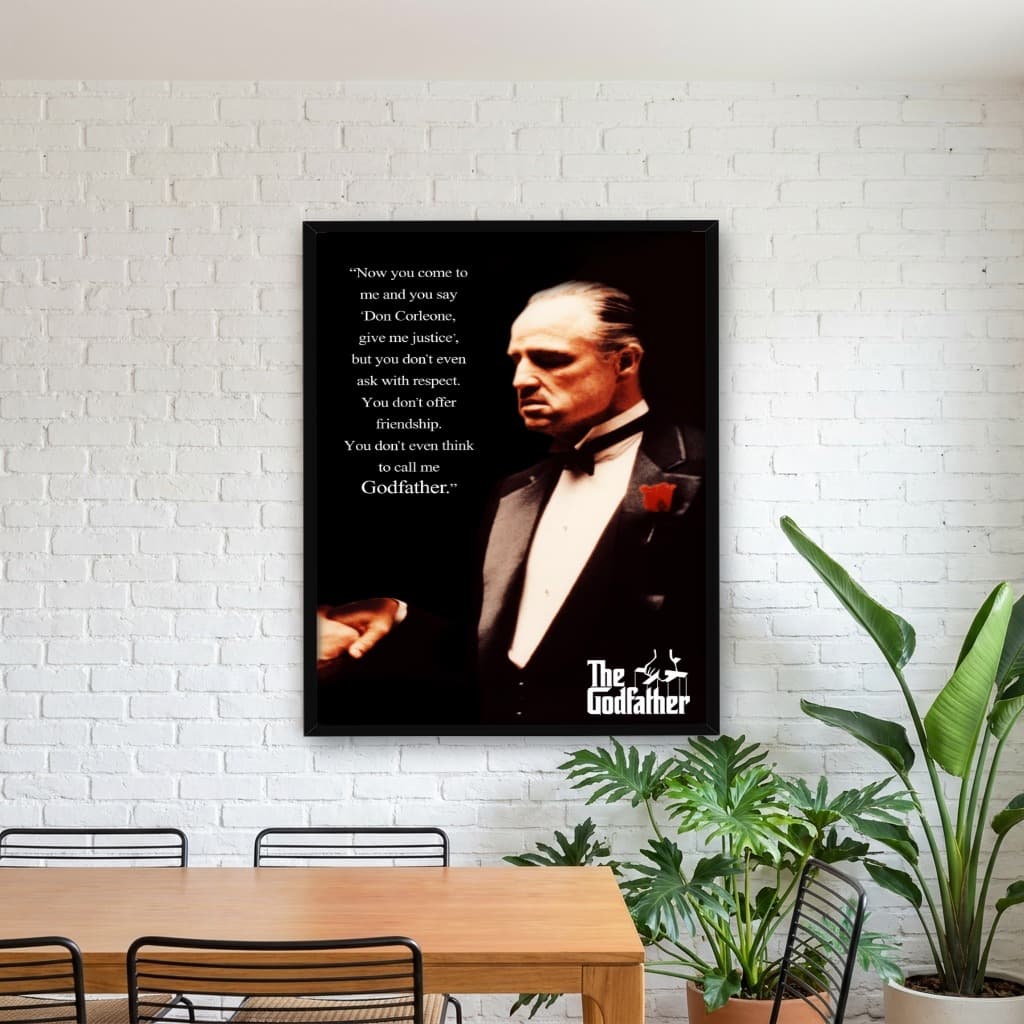 Quadro Decorativo O Poderoso Chefão - Frase Don Corleone
